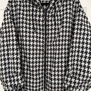 Christian Dior Black and White Houndstooth Anorak Jacket - Runway Item.
